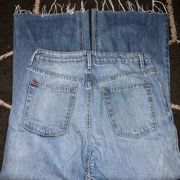 BDG Light Wash Distressed Raw Hem Wide Leg Blue Jeans Size 29 - Picture 5 of 8